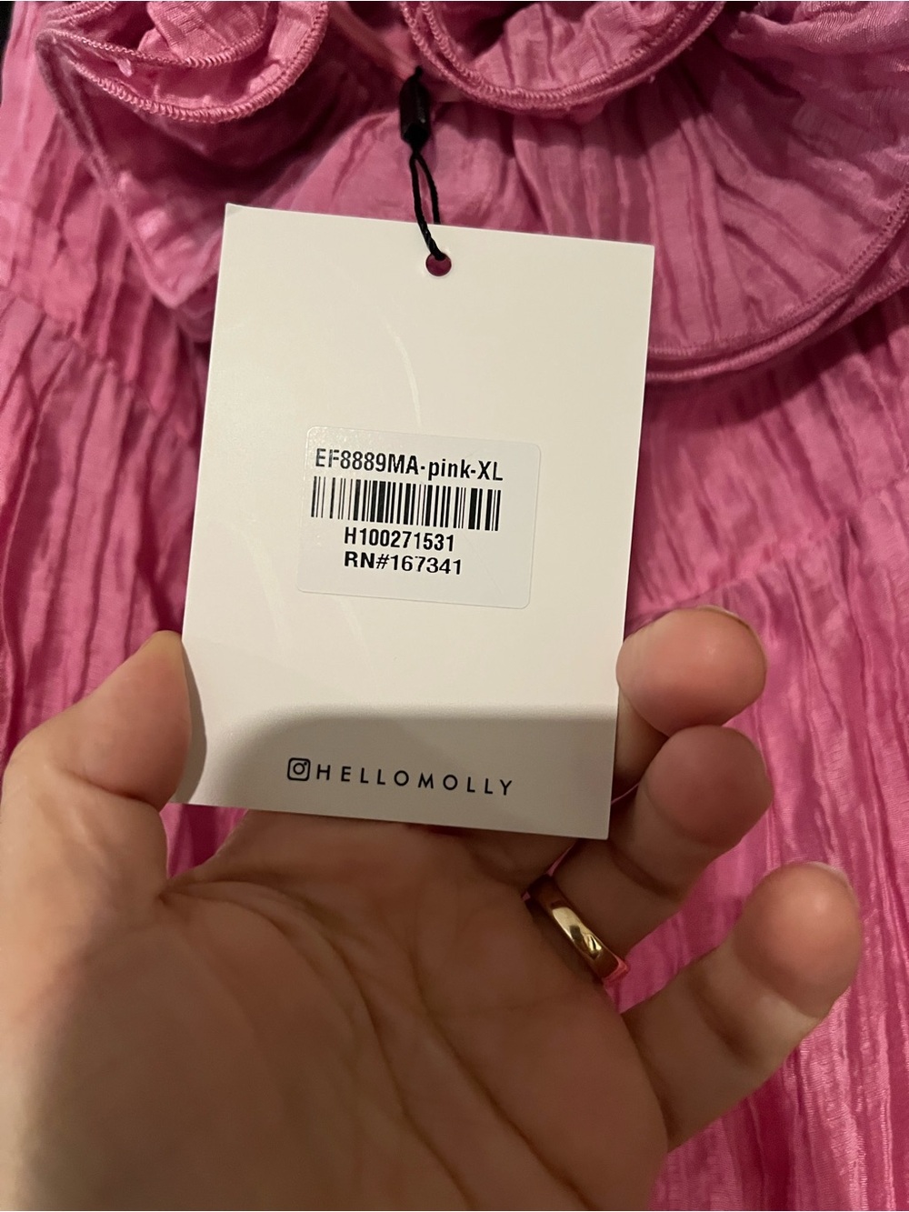 Hello Molly Pink Ruffle-Trim Maxi - Picture 3 of 4